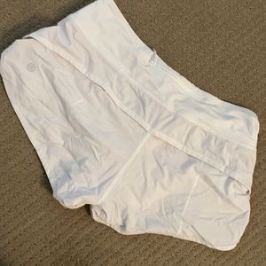 white lululemon shorts